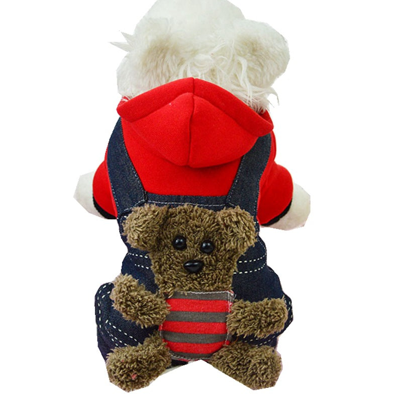 KFX-7405245 Dog Hooded Padded Coat for Four-Legged Comfort - Cotton Fabric, Multiple Sizes Available