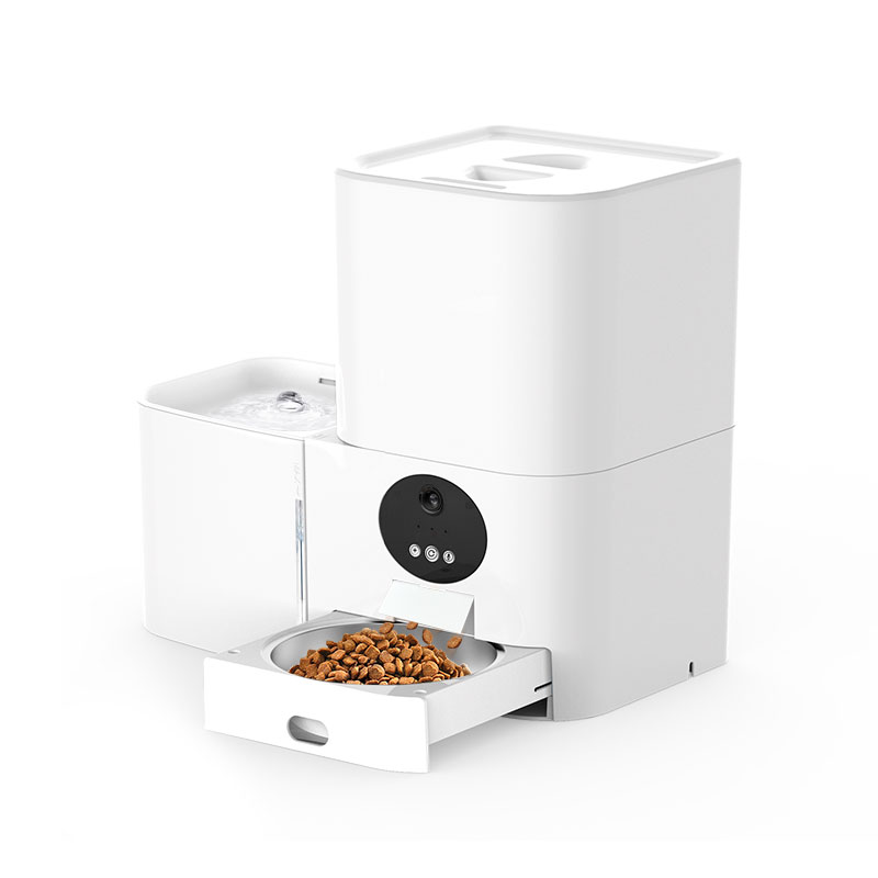 KFX-7406781 Smart WiFi Electric Two-in-One Pet Feeder for Dogs and Cats - Automatic Food and Water Dispenser