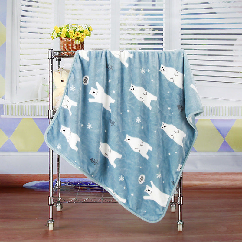 KFX-7407421 Cozy Coral Fleece Pet Blanket for Autumn and Winter, 100x75cm