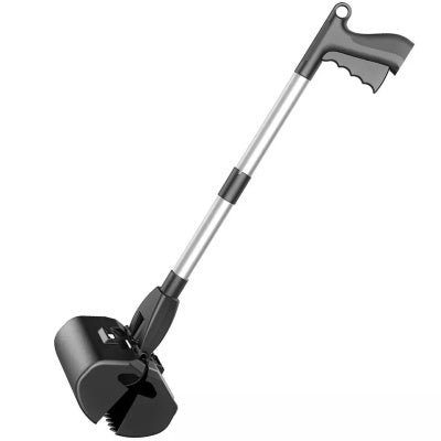 KFX-7408445 Durable Dog Pooper Scooper with ABS and Aluminum Alloy Construction, 80 cm Long, Black, Gray, Purple
