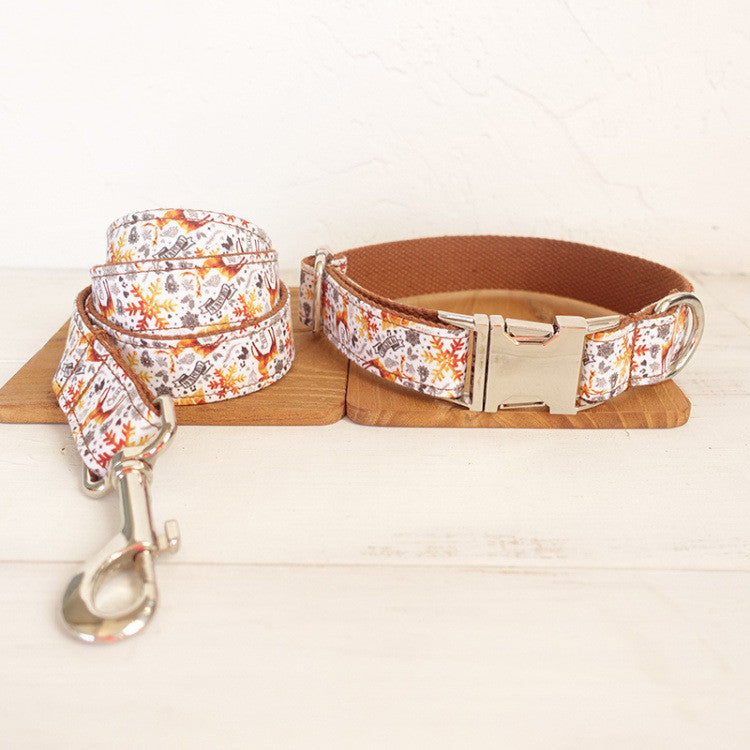 KFX-7410365 Red Christmas Polyester Pet Leash for All Seasons, Available in Multiple Sizes