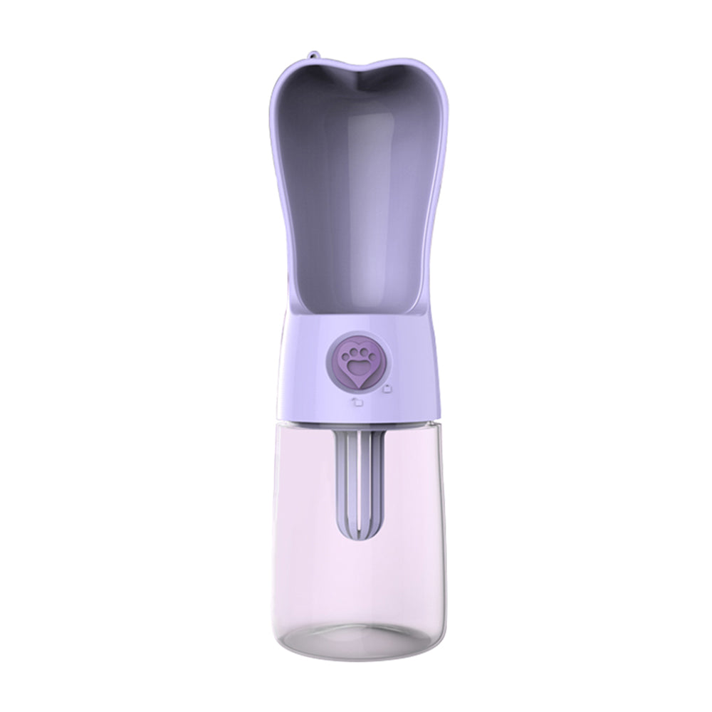 KFX-7412413 Portable Pet Water Bottle with Filter - 250ml, Leak-Proof Design for Dogs and Cats