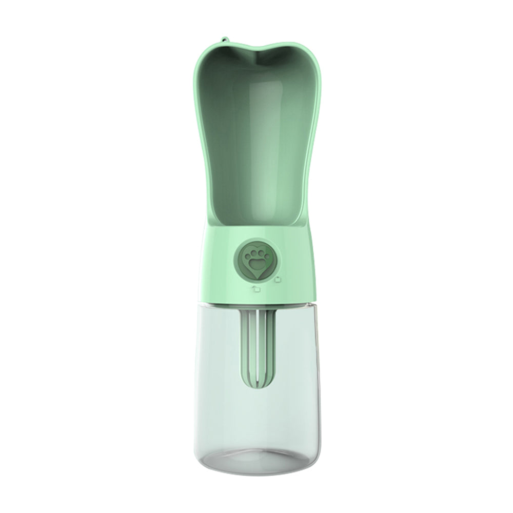 KFX-7412413 Portable Pet Water Bottle with Filter - 250ml, Leak-Proof Design for Dogs and Cats