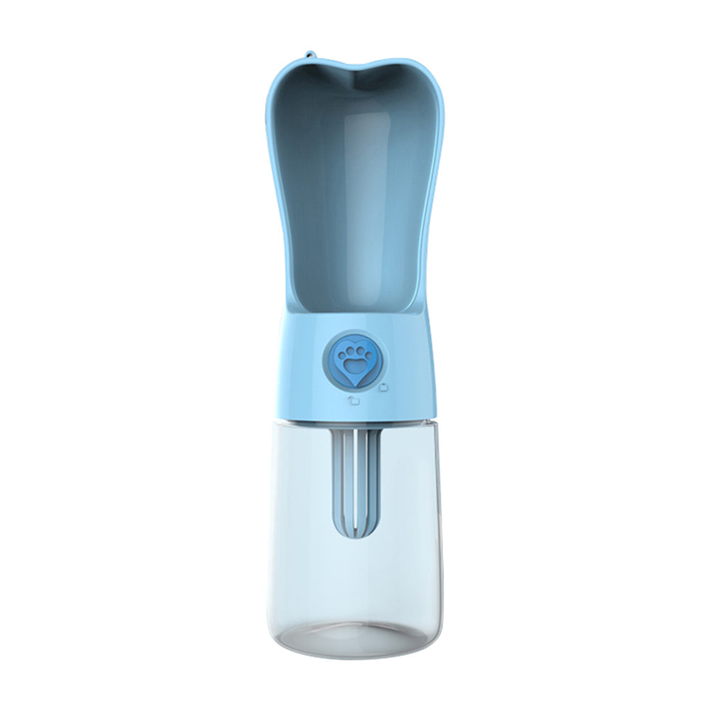 KFX-7412413 Portable Pet Water Bottle with Filter - 250ml, Leak-Proof Design for Dogs and Cats