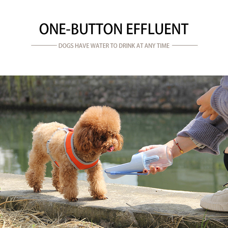 KFX-7412413 Portable Pet Water Bottle with Filter - 250ml, Leak-Proof Design for Dogs and Cats