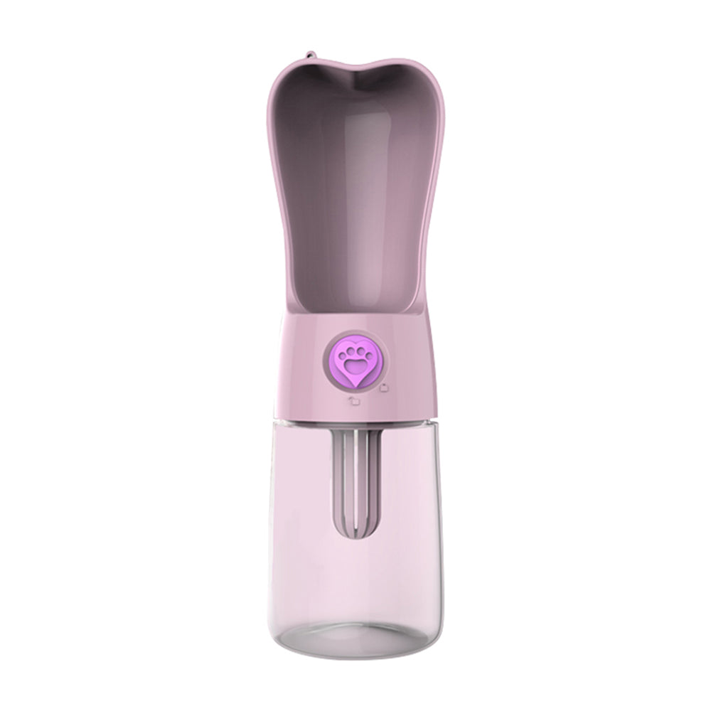 KFX-7412413 Portable Pet Water Bottle with Filter - 250ml, Leak-Proof Design for Dogs and Cats