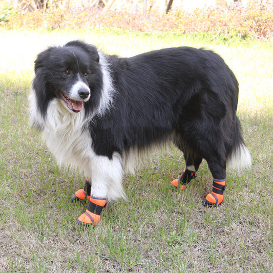 KFX-7413181 Non-Slip Outdoor Sports Dog Shoes with Soft Lycra Fabric and Micro-Elastic Straps