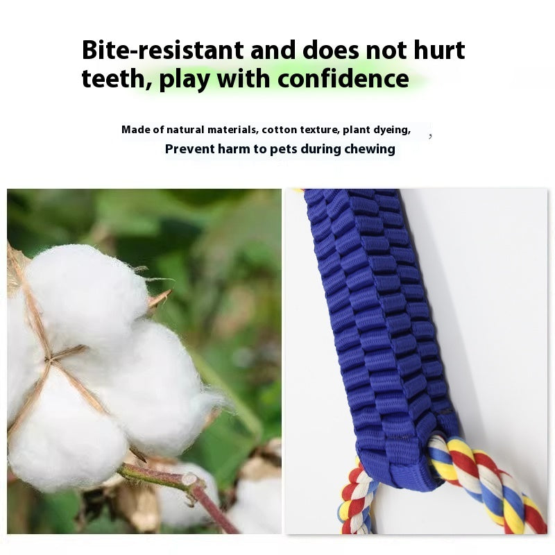 KFX-7414973 Interactive Cotton Tug-of-War Toy for Dogs - 2-Piece Tooth Cleaning Rope Set