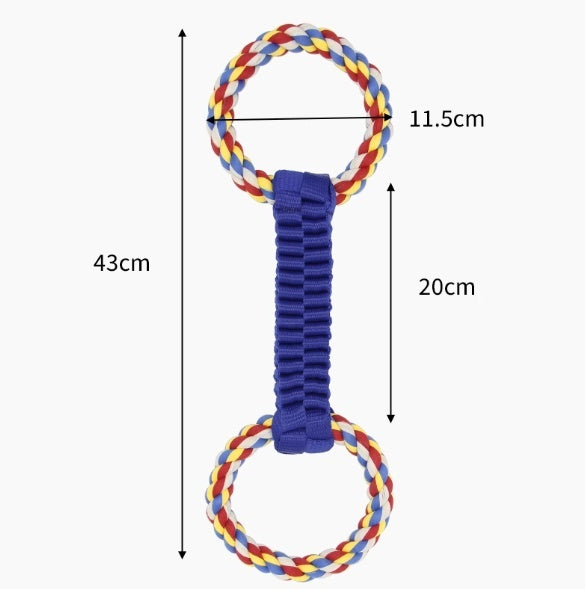 KFX-7414973 Interactive Cotton Tug-of-War Toy for Dogs - 2-Piece Tooth Cleaning Rope Set
