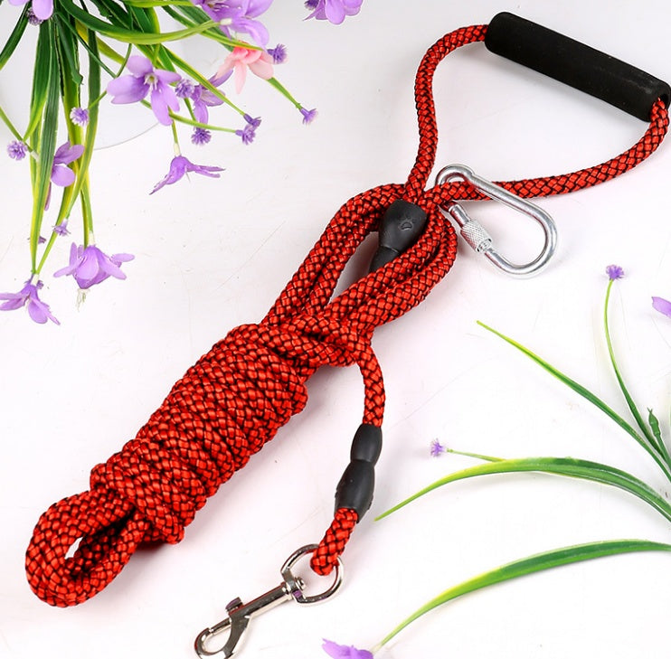 KFX-7416125 Adjustable Nylon Dog Tracking Rope - Multiple Lengths & Colors Available