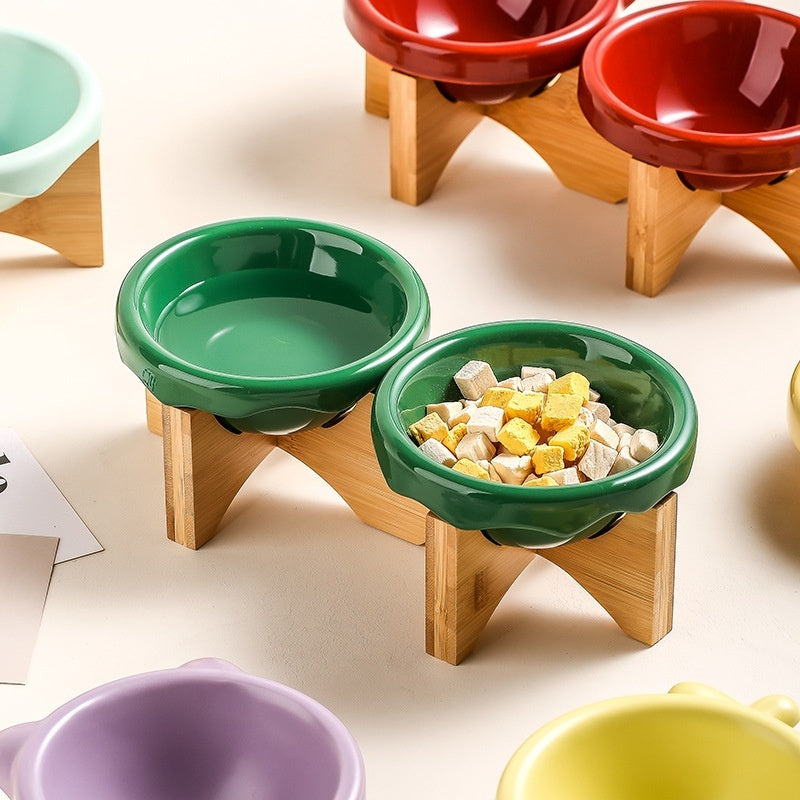 KFX-7418301 Ceramic Cat and Dog Water Bowl in Various Colors and Designs