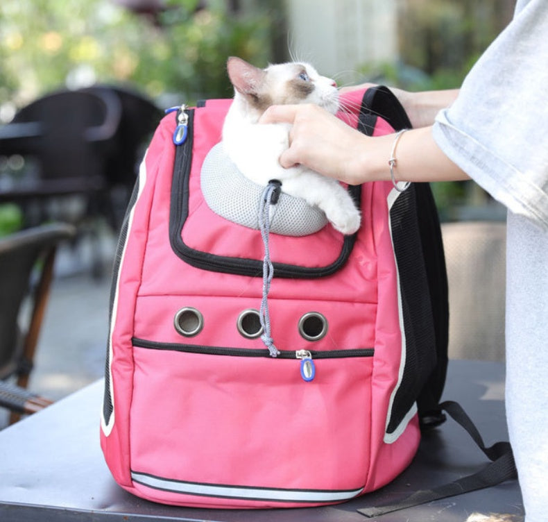 KFX-7418557 Pet Outing Backpack with Oxford Cloth and Breathable Mesh, Medium Softness