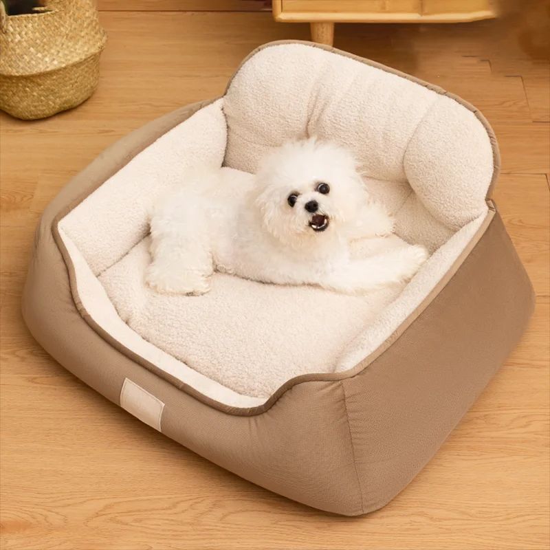 KFX-7422141 Cozy Plush Washable Pet Bed for Medium to Extra-Large Dogs - Fluffy Indoor Sofa Kennel