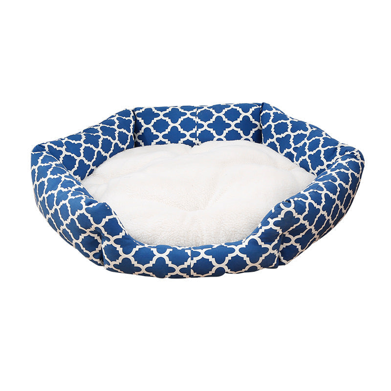 KFX-7426109 Cozy Deerskin Velvet Pet Nest for Medium to Large Dogs - Washable and Durable