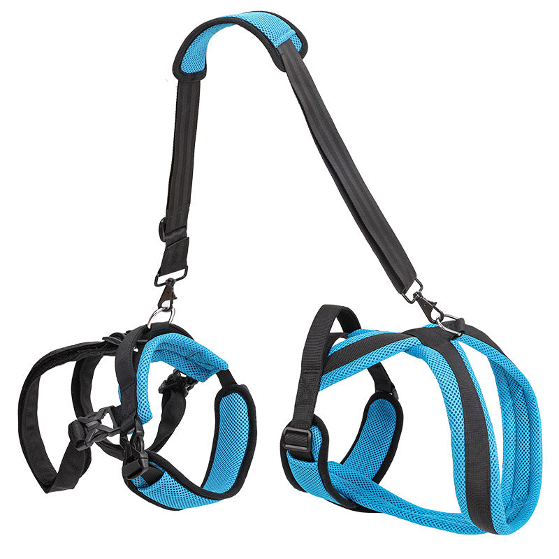 KFX-7433405 Durable Polyester Blue Pet Hand Holding Rope for Dogs