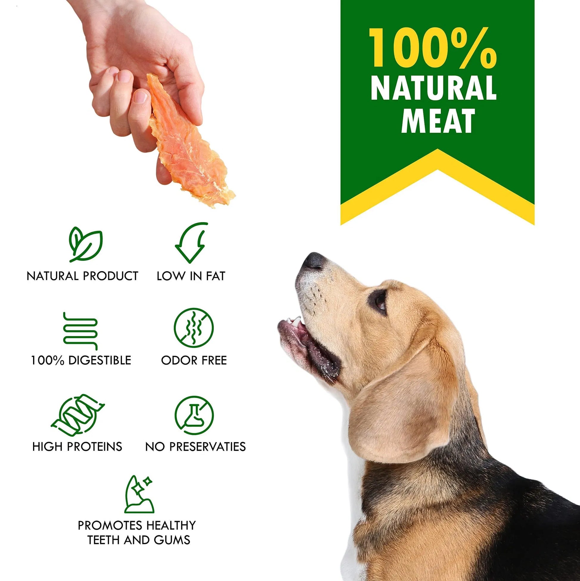 KFX-7433661 All-Natural Chicken Jerky Dog Treats - Grain-Free, High Protein, Soft Chews for Dogs