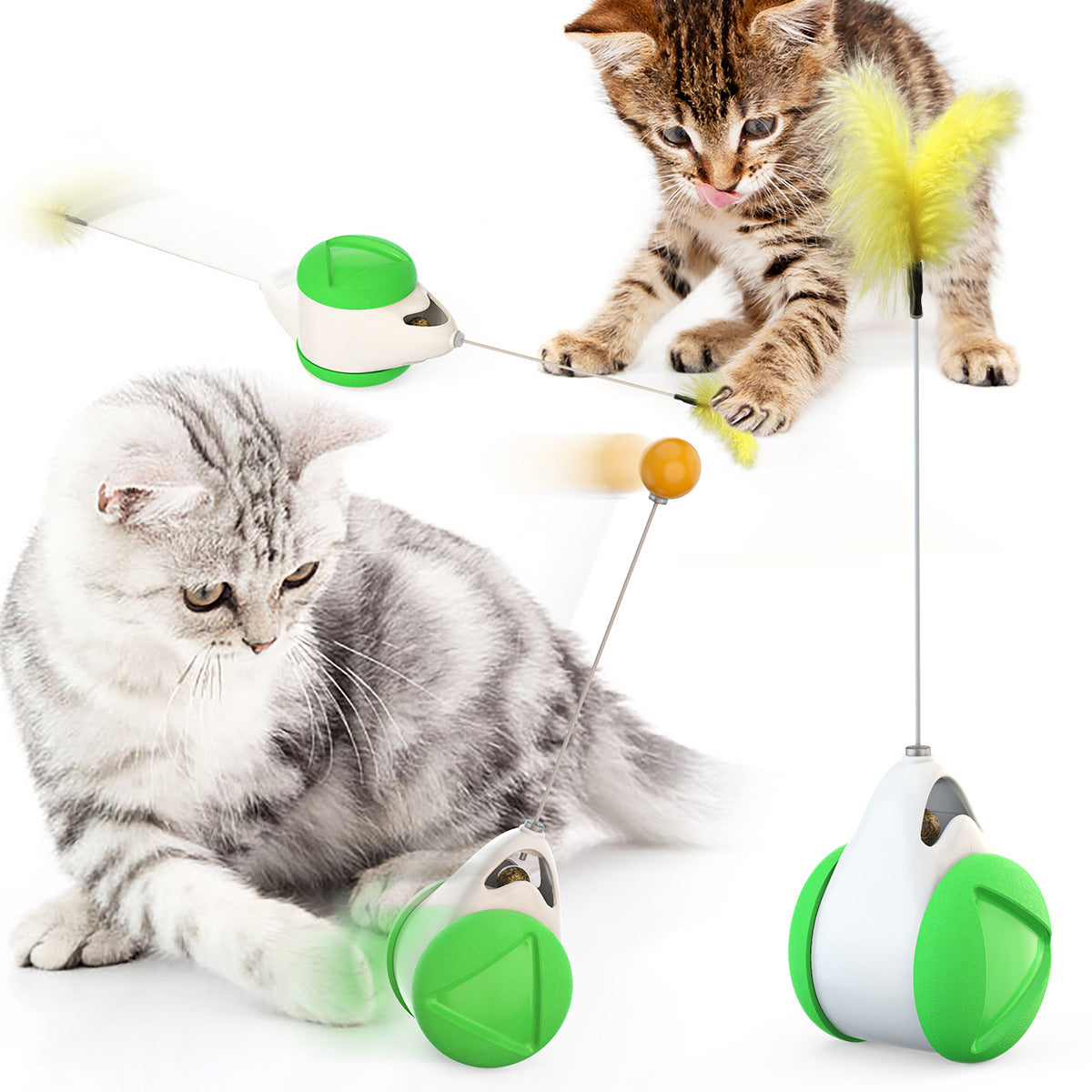 KFX-7434429 Pet Tumbler Teaser Toy in Classic Colors for Cats and Small Pets