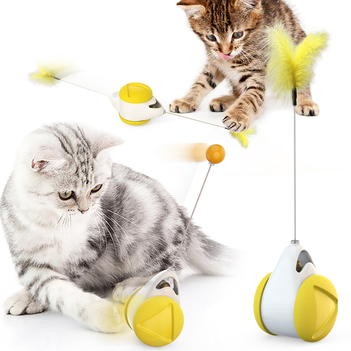 KFX-7434429 Pet Tumbler Teaser Toy in Classic Colors for Cats and Small Pets