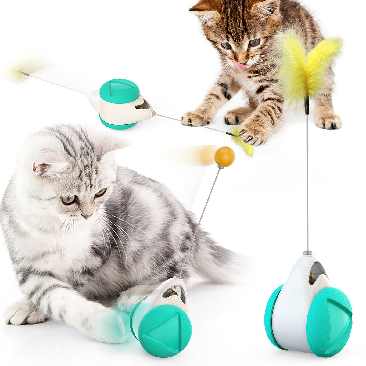 KFX-7434429 Pet Tumbler Teaser Toy in Classic Colors for Cats and Small Pets