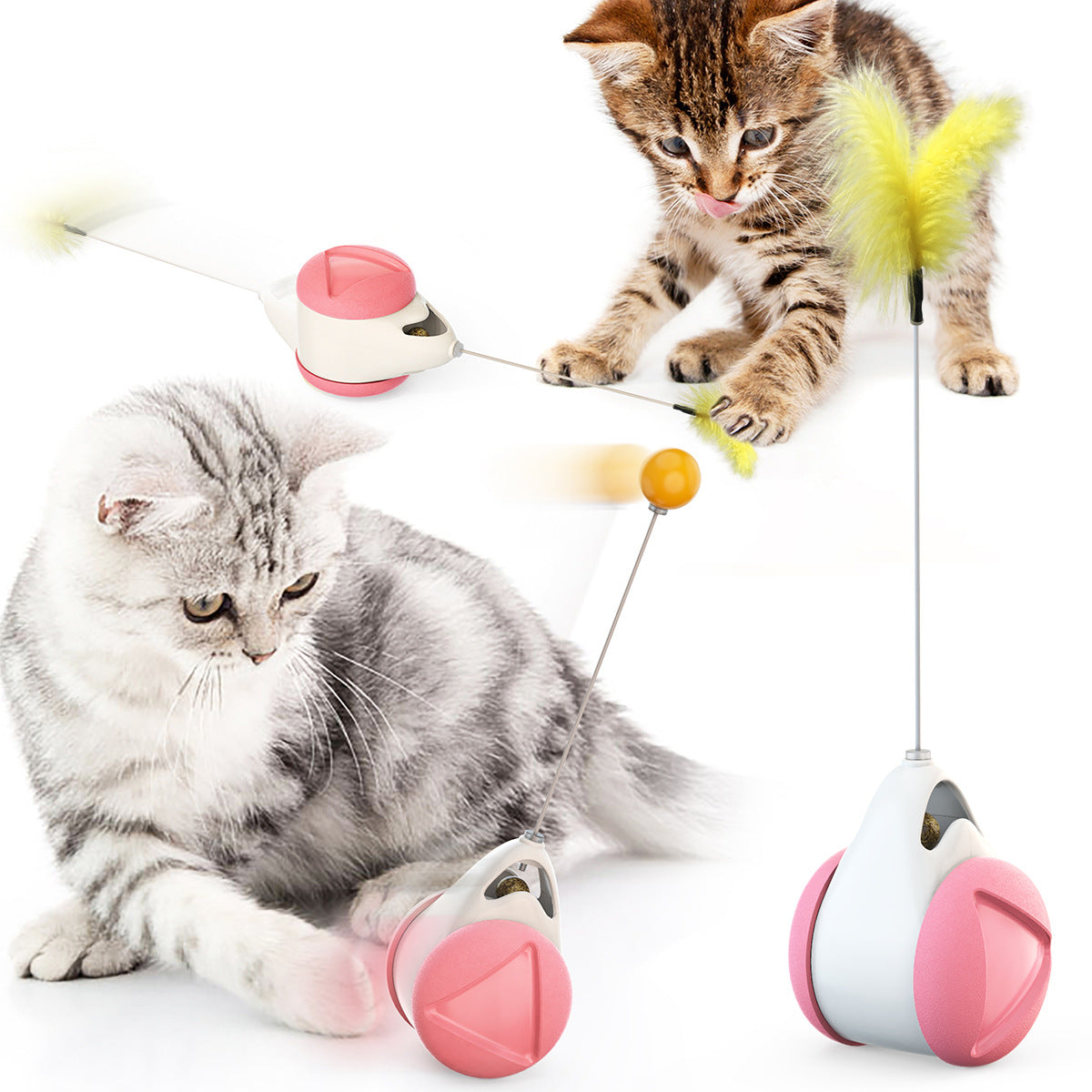 KFX-7434429 Pet Tumbler Teaser Toy in Classic Colors for Cats and Small Pets