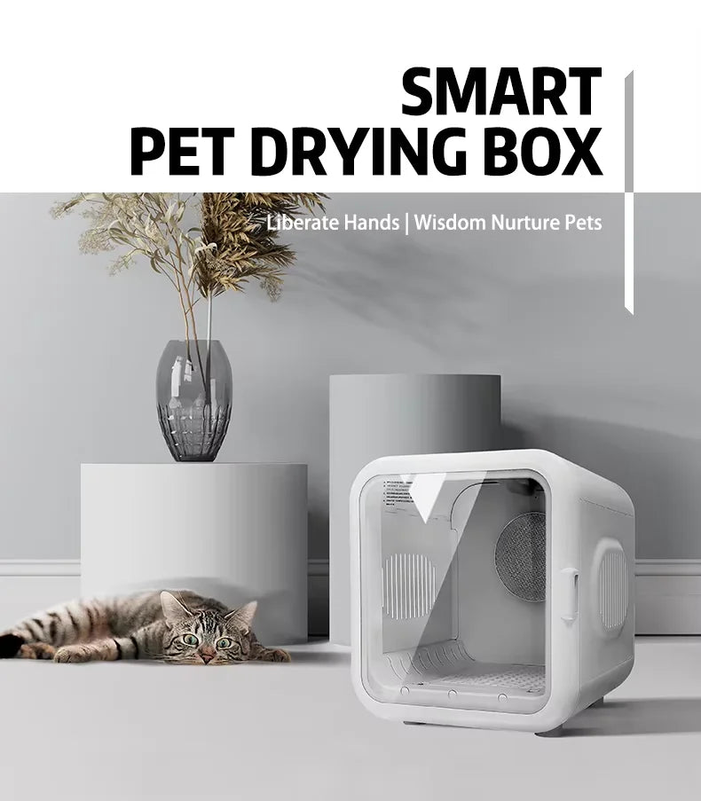 KFX-743507 Automatic Smart Pet Dryer Box for Cats and Dogs - Multifunctional Eco-Friendly Hair Drying Cabinet, 110-220V