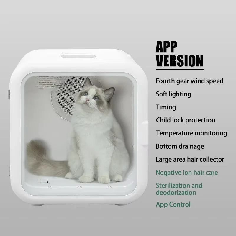 KFX-743507 Automatic Smart Pet Dryer Box for Cats and Dogs - Multifunctional Eco-Friendly Hair Drying Cabinet, 110-220V