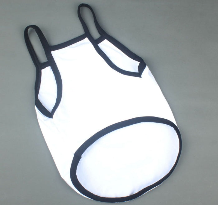 KFX-7435965 Cute Cotton Summer Camisole for Pets - Casual Vest with Three Bears Design, Multiple Sizes Available