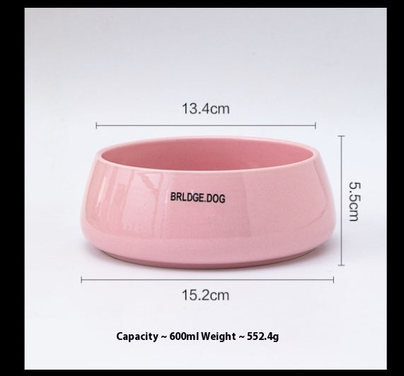 KFX-7437373 Pet Ceramic Drinking Bowl in Various Matte Colors