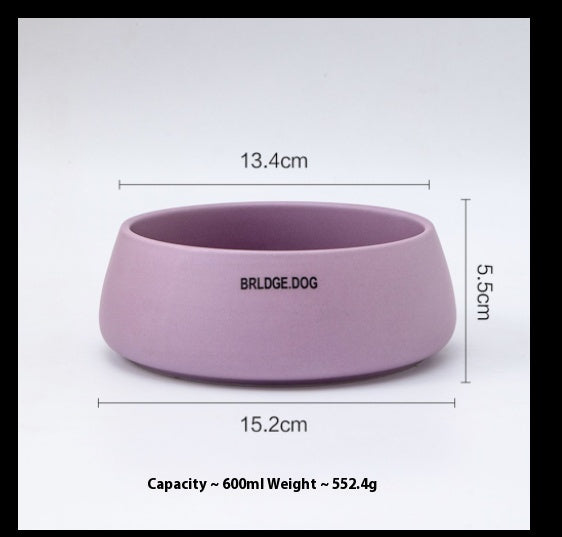 KFX-7437373 Pet Ceramic Drinking Bowl in Various Matte Colors