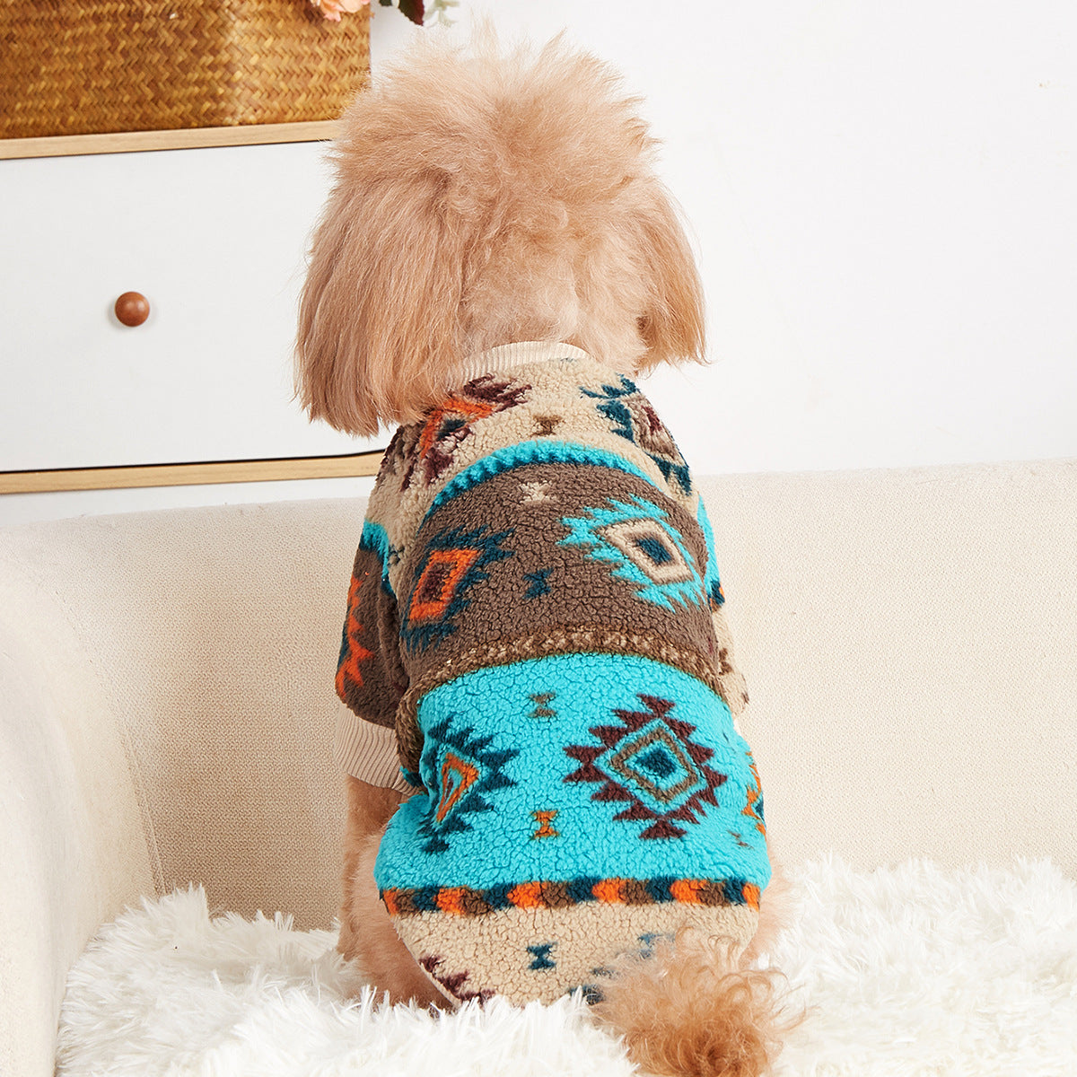 KFX-7438653 Three Special Totem Fleece Sweatshirts for Cats and Dogs in Various Sizes and Colors