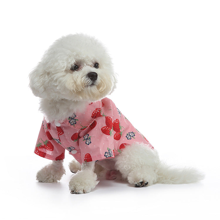 KFX-7439165 Casual Style Fruit-Themed Dog Clothes in Various Colors and Sizes
