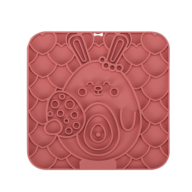 KFX-7439549 Silicone Pet Licking Mat with Suction Cup for Slow Feeding and Anti-Choking