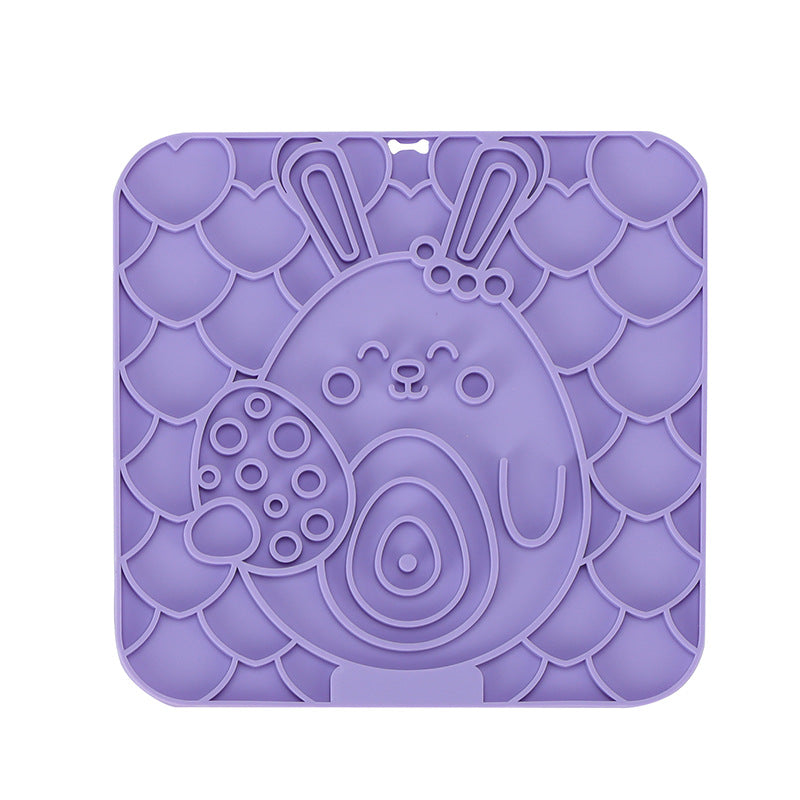 KFX-7439549 Silicone Pet Licking Mat with Suction Cup for Slow Feeding and Anti-Choking