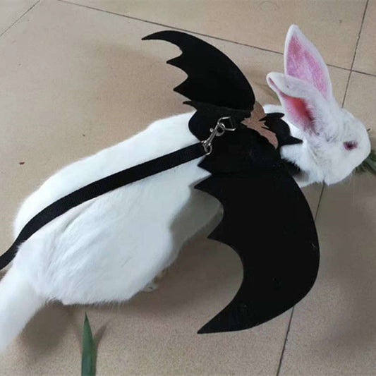 KFX-7443133 Cute Bat Wings Dog Costume with Adjustable Chest Strap and Leash Attachments - S & M Sizes Available