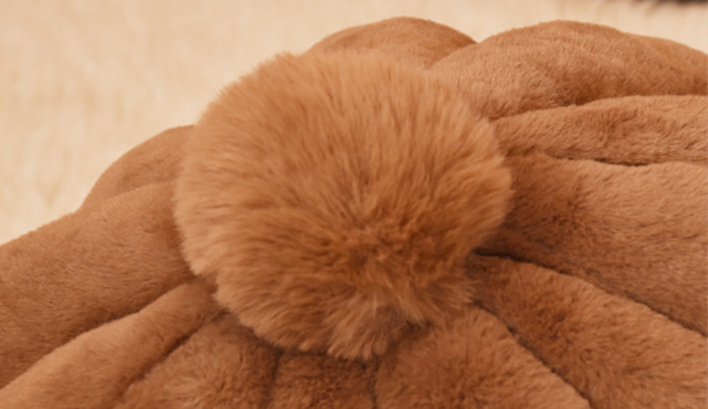 KFX-7443389 Cozy Plush Cat and Dog House with Washable Pumpkin Bag Design