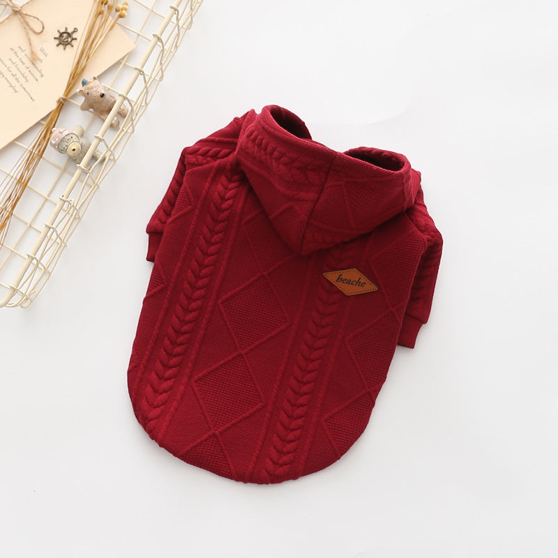 KFX-7443517 Cotton Pet Coats in Pink, Wine Red, and Apricot – Various Sizes Available