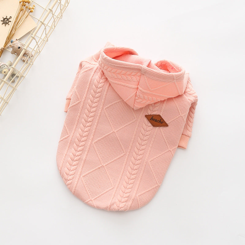 KFX-7443517 Cotton Pet Coats in Pink, Wine Red, and Apricot – Various Sizes Available