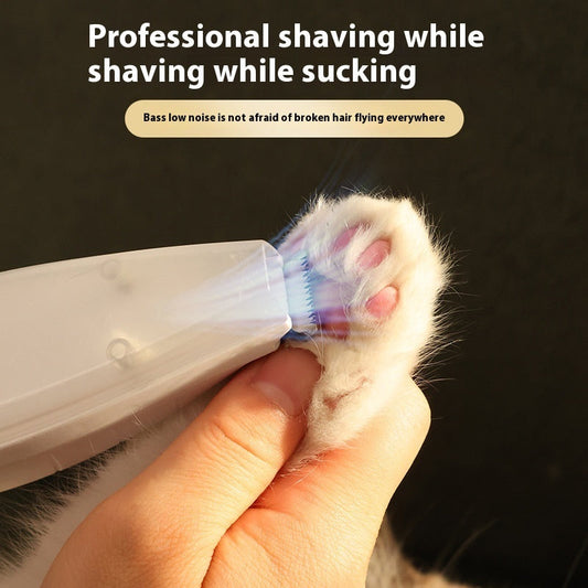KFX-7444925 Pet Hair Removal Shaver With Vacuum Suction System - Green, White, Blue, ABS & Stainless Steel