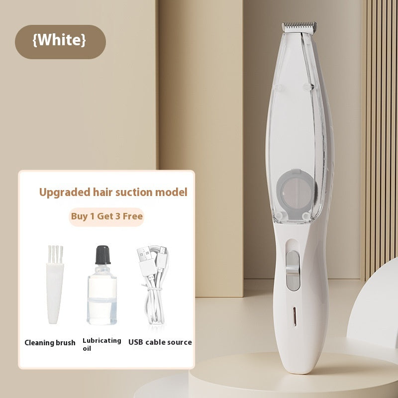 KFX-7444925 Pet Hair Removal Shaver With Vacuum Suction System - Green, White, Blue, ABS & Stainless Steel