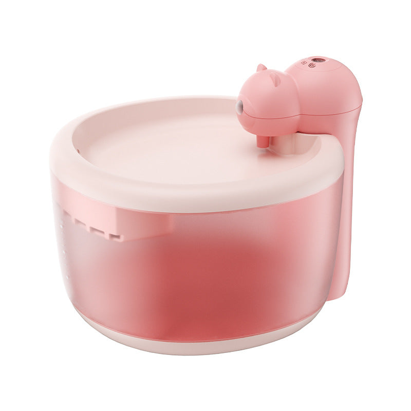 KFX-7445181 Intelligent Wireless Water Dispenser for Cats and Dogs - Green, Pink, Brown