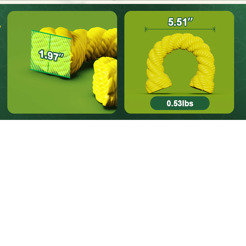 KFX-7447741 Durable Natural Rubber Horseshoe Chew Toy for Aggressive Medium and Large Dogs