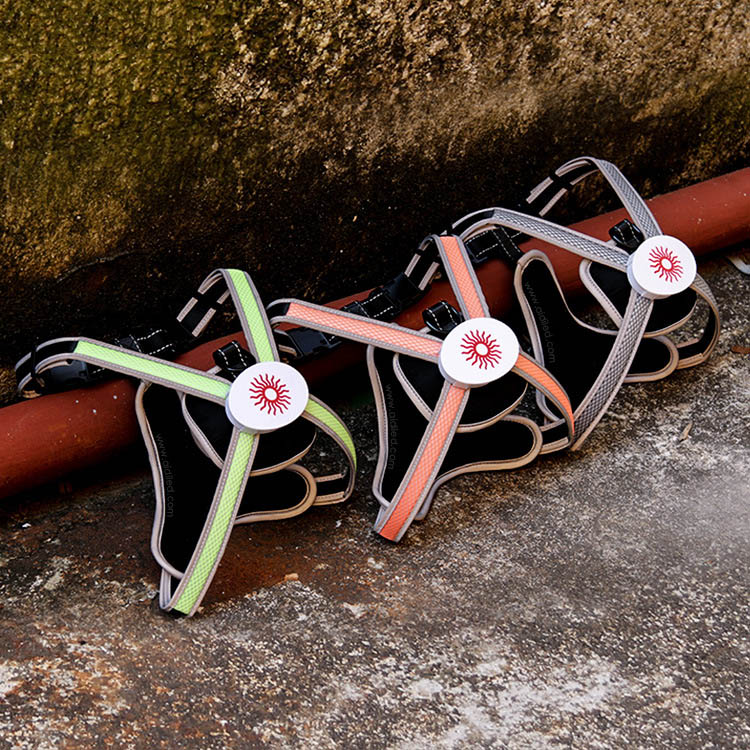 KFX-7448381 Retractable LED Dog Chest Strap with Scalable Design and Adjustable RGB Lights
