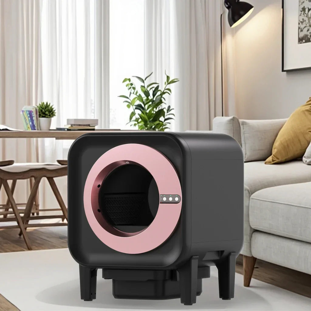 KFX-744851 Smart Automatic Cat Litter Box - 70L Eco-Friendly Self-Cleaning Square Design