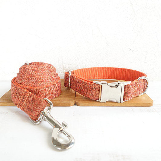KFX-7450941 Adjustable Double-Layer Thick Pet Leash with Metal Buckles and Handmade Design