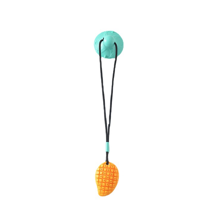 KFX-7453501 Multipurpose Mango Molar Rod for Dogs - Sucker Drawstring Pet Toy in Green, Gray, Red, and Yellow
