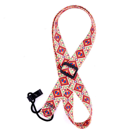 KFX-7454141 Compact Four-String Ukulele Hanging Strap - Durable Polyester Design, 25MM x 1.35M