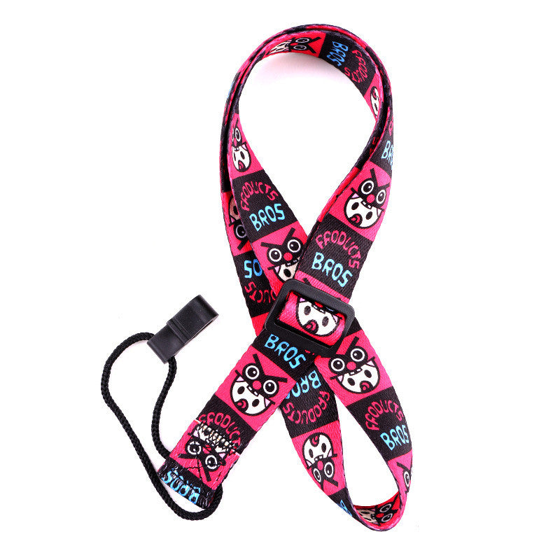 KFX-7454141 Compact Four-String Ukulele Hanging Strap - Durable Polyester Design, 25MM x 1.35M