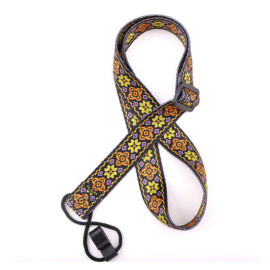KFX-7454141 Compact Four-String Ukulele Hanging Strap - Durable Polyester Design, 25MM x 1.35M