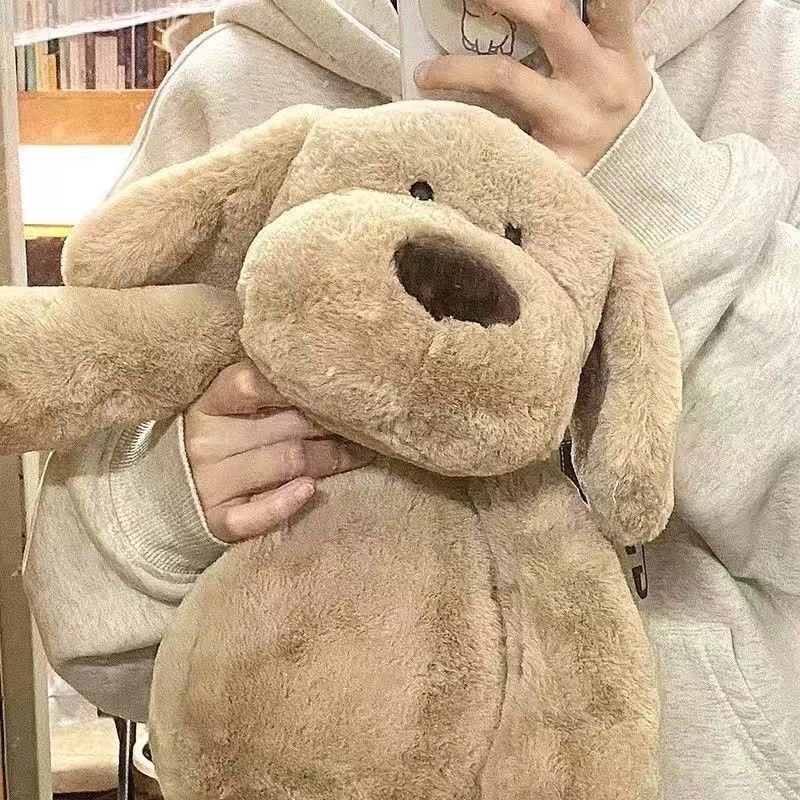 KFX-7454525 Khaki Plush Milk Dog Toy for Infants (0-3 Years) - 55cm Soft Doll