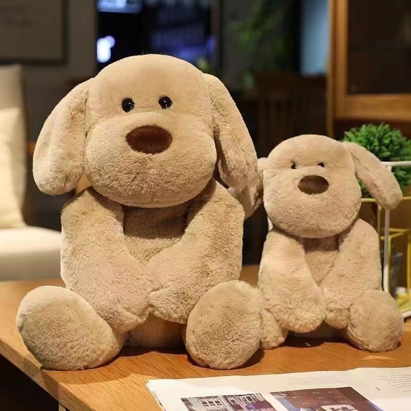 KFX-7454525 Khaki Plush Milk Dog Toy for Infants (0-3 Years) - 55cm Soft Doll
